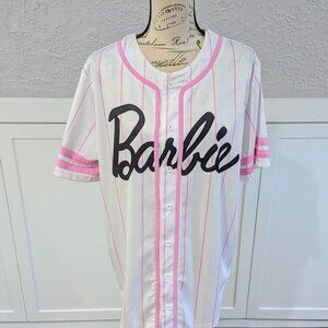 Barbie Pink and White Jersey Top
